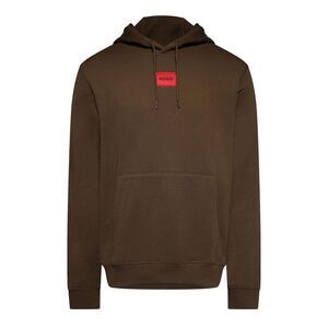 Hugo Mens Logo Terrycloth Hoodie / Brown